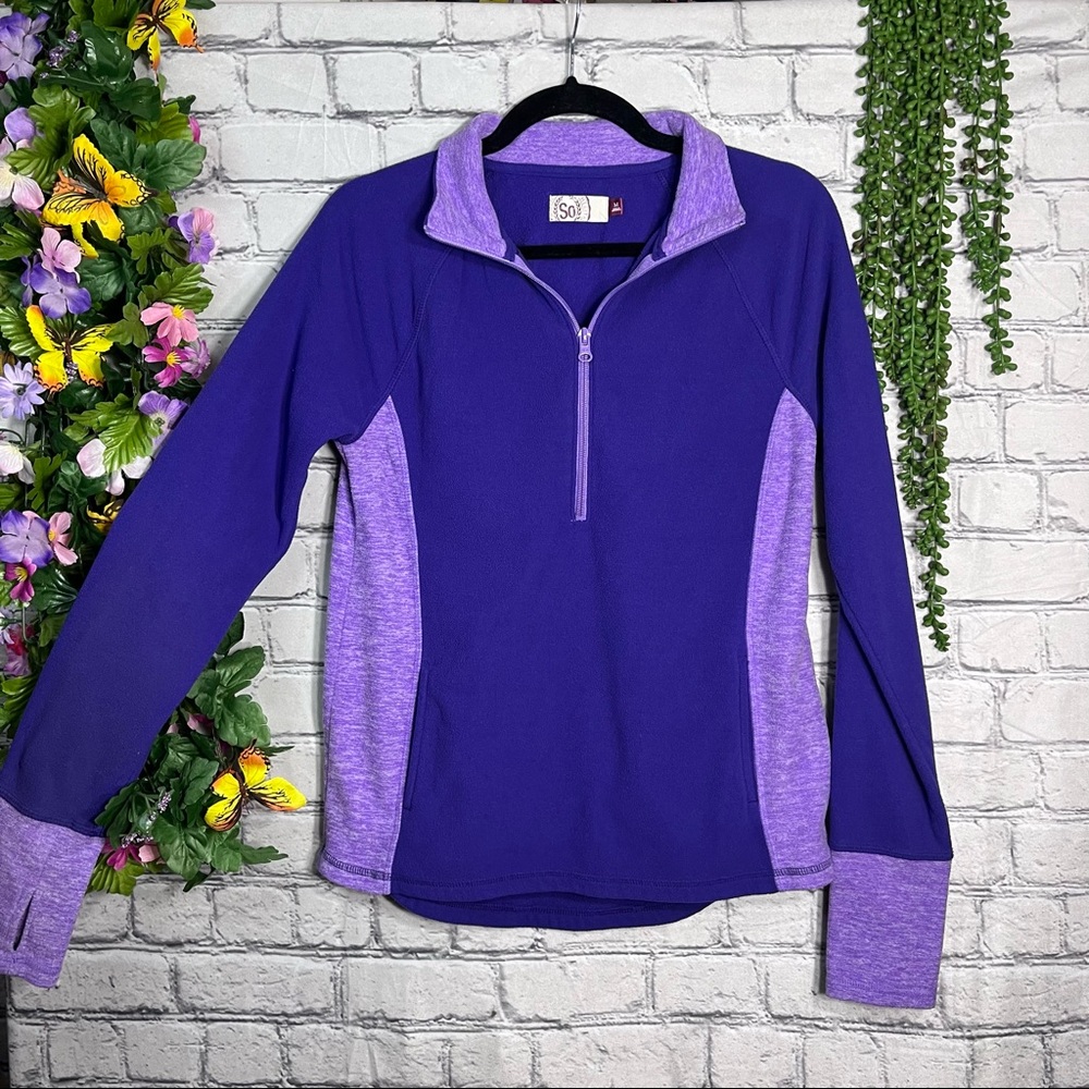 §🌼3/$30🌼SO Purple Half Zip Pullover Sweater Size Medium